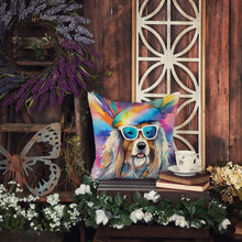 Load image into Gallery viewer, Bearded Collie Hippie Dawg Fabric Decorative Pillow