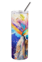 Load image into Gallery viewer, Bearded Collie Hippie Dawg Stainless Steel Skinny Tumbler