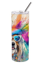 Load image into Gallery viewer, Bearded Collie Hippie Dawg Stainless Steel Skinny Tumbler
