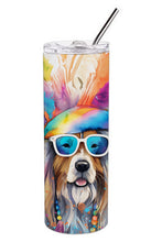 Load image into Gallery viewer, Bearded Collie Hippie Dawg Stainless Steel Skinny Tumbler