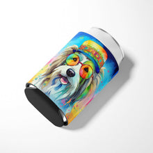 Load image into Gallery viewer, Bearded Collie Hippie Dawg Can or Bottle Hugger