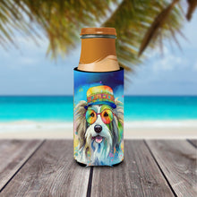 Load image into Gallery viewer, Bearded Collie Hippie Dawg Slim Can Huggers – Fun, Functional Drink Coolers for Every Occasion