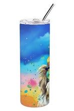 Load image into Gallery viewer, Bearded Collie Hippie Dawg Stainless Steel Skinny Tumbler