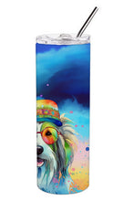 Load image into Gallery viewer, Bearded Collie Hippie Dawg Stainless Steel Skinny Tumbler
