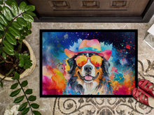 Load image into Gallery viewer, Bernese Mountain Dog Hippie Dawg Doormat - 18X27 Indoor / Outdoor Rug | Made in USA