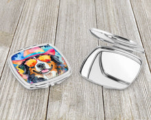 Load image into Gallery viewer, Bernese Mountain Dog Hippie Dawg Compact Mirror – Stylish Purse Mirror with Artistic Covers