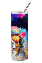 Load image into Gallery viewer, Bernese Mountain Dog Hippie Dawg Stainless Steel Skinny Tumbler