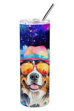 Load image into Gallery viewer, Bernese Mountain Dog Hippie Dawg Stainless Steel Skinny Tumbler