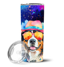 Load image into Gallery viewer, Bernese Mountain Dog Hippie Dawg Stainless Steel Skinny Tumbler
