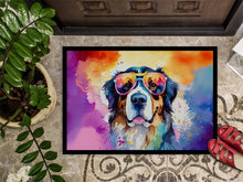 Load image into Gallery viewer, Bernese Mountain Dog Hippie Dawg Doormat - 24x36 Decorative Floor Mat – Indoor/Outdoor Rug with Artistic Flair