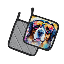 Load image into Gallery viewer, Bernese Mountain Dog Hippie Dawg Pot Holders - Set of 2 Decorative Kitchen Helpers | Made in the USA