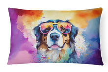 Load image into Gallery viewer, Bernese Mountain Dog Hippie Dawg Fabric Decorative Pillow
