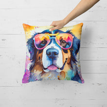 Load image into Gallery viewer, Bernese Mountain Dog Hippie Dawg Fabric Decorative Pillow