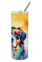 Load image into Gallery viewer, Bernese Mountain Dog Hippie Dawg Stainless Steel Skinny Tumbler