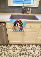 Load image into Gallery viewer, Bernese Mountain Dog Hippie Dawg Kitchen Towel
