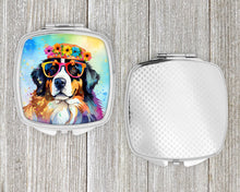 Load image into Gallery viewer, Bernese Mountain Dog Hippie Dawg Compact Mirror – Stylish Purse Mirror with Artistic Covers