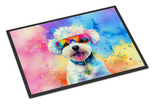 Load image into Gallery viewer, Bichon Frise Hippie Dawg Doormat - 24x36 Decorative Floor Mat – Indoor/Outdoor Rug with Artistic Flair