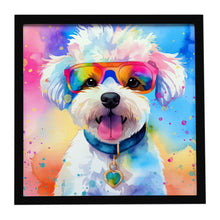 Load image into Gallery viewer, Bichon Frise Hippie Dawg Framed Metal Print
