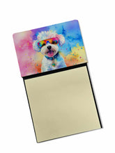 Load image into Gallery viewer, Bichon Frise Hippie Dawg Sticky Note Holder- Refiilable Desk Accessory Note Pad