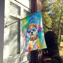 Load image into Gallery viewer, Bichon Frise Hippie Dawg House Flag