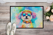 Load image into Gallery viewer, Bichon Frise Hippie Dawg Doormat - 24x36 Decorative Floor Mat – Indoor/Outdoor Rug with Artistic Flair