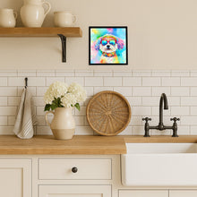 Load image into Gallery viewer, Bichon Frise Hippie Dawg Framed Metal Print