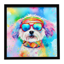 Load image into Gallery viewer, Bichon Frise Hippie Dawg Framed Metal Print