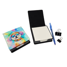 Load image into Gallery viewer, Bichon Frise Hippie Dawg PU Leather Note Paper Holder