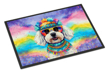 Load image into Gallery viewer, Bichon Frise Hippie Dawg Doormat - 24x36 Decorative Floor Mat – Indoor/Outdoor Rug with Artistic Flair