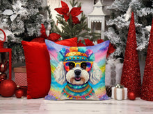 Load image into Gallery viewer, Bichon Frise Hippie Dawg Fabric Decorative Pillow