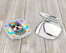 Load image into Gallery viewer, Bichon Frise Hippie Dawg Compact Mirror – Stylish Purse Mirror with Artistic Covers