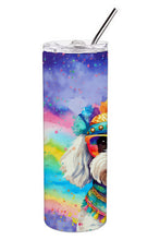 Load image into Gallery viewer, Bichon Frise Hippie Dawg Stainless Steel Skinny Tumbler
