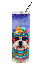 Load image into Gallery viewer, Bichon Frise Hippie Dawg Stainless Steel Skinny Tumbler