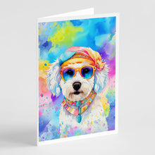 Load image into Gallery viewer, Bichon Frise Hippie Dawg Greeting Cards - Blank Note Cards – 8-Pack of Artist-Designed Cards with Envelopes