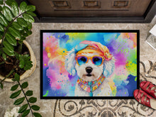 Load image into Gallery viewer, Bichon Frise Hippie Dawg Doormat - 24x36 Decorative Floor Mat – Indoor/Outdoor Rug with Artistic Flair