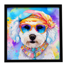 Load image into Gallery viewer, Bichon Frise Hippie Dawg Framed Metal Print