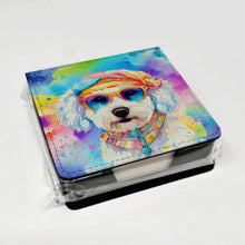 Load image into Gallery viewer, Bichon Frise Hippie Dawg PU Leather Note Paper Holder