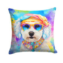 Load image into Gallery viewer, Bichon Frise Hippie Dawg Throw Pillow - 14x14 Decorative Pillow – Art for Your Home &amp; Patio