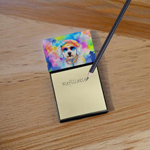 Load image into Gallery viewer, Bichon Frise Hippie Dawg Sticky Note Holder- Refiilable Desk Accessory Note Pad