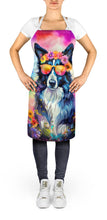 Load image into Gallery viewer, Border Collie Hippie Dawg Apron – Artist-Designed Kitchen, BBQ &amp; Craft Apron
