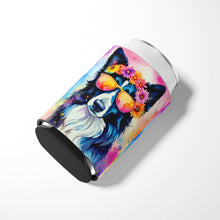 Load image into Gallery viewer, Border Collie Hippie Dawg Can or Bottle Hugger