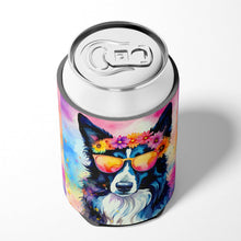 Load image into Gallery viewer, Border Collie Hippie Dawg Can or Bottle Hugger