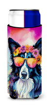 Load image into Gallery viewer, Border Collie Hippie Dawg Slim Can Huggers – Fun, Functional Drink Coolers for Every Occasion