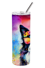Load image into Gallery viewer, Border Collie Hippie Dawg Stainless Steel Skinny Tumbler