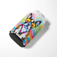 Load image into Gallery viewer, Boston Terrier Hippie Dawg Can or Bottle Hugger