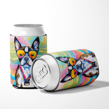Load image into Gallery viewer, Boston Terrier Hippie Dawg Can or Bottle Hugger