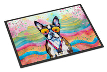 Load image into Gallery viewer, Boston Terrier Hippie Dawg Doormat - 18X27 Indoor / Outdoor Rug | Made in USA