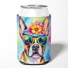 Load image into Gallery viewer, Boston Terrier Hippie Dawg Can or Bottle Hugger