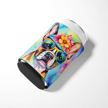 Load image into Gallery viewer, Boston Terrier Hippie Dawg Can or Bottle Hugger