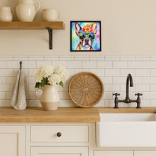 Load image into Gallery viewer, Boston Terrier Hippie Dawg Framed Metal Print